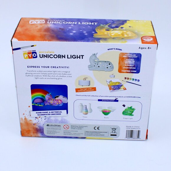 MindWare Paint Your Own Porcelain: Unicorn Light - Picture 2 of 2